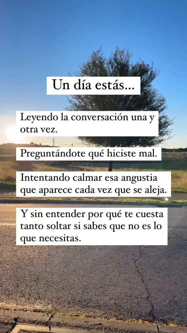 No es que no sepas soltar. Es que hay una parte de ti que aún espera ser elegida… y nadie le ha enseñado cómo dejar de hacerlo. Porque ya sabes lo que te pasa. Pero no sabes qué hacer cuando te pasa. Ya has leído sobre el apego, el amor propio, la niña interior… Pero cuando alguien se aleja, te enganchas igual. Vuelves a dudar de ti. Vuelves a dar de más. Vuelves a esperar. Este programa no es solo teoría. Te da un recorrido claro para: ✔ Ver qué parte de ti está tomando el control en ese momento. ✔ Entender por qué sigues ahí, aunque te prometiste no volver. ✔ Y saber qué hacer cuando esa parte se activa, en vez de quedarte atrapada en el bucle de siempre. 7 días para dejar de exigirte soltar y empezar a entender por qué no puedes hacerlo (aún). Desde el cuerpo, desde la emoción…y con una guía. El programa empieza el 19 de Mayo en Telegram. Y si te apuntas antes del 16 a las 23:59 el precio especial de 97€, después subirá. Si quieres dejar reservada ya tu plaza comenta ENTRO y te envío el enlace directo ❤️ #relacionessanas #amorconsciente #relacionesconscientes #relacionestoxicas #dependenciaemocional